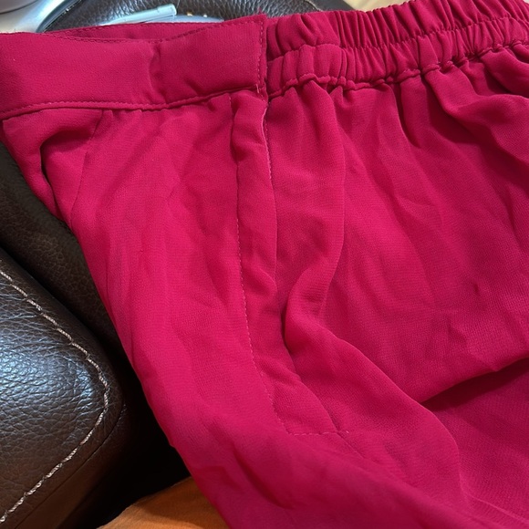 Beautiful Burgandy Palazzo Pants - Picture 8 of 9